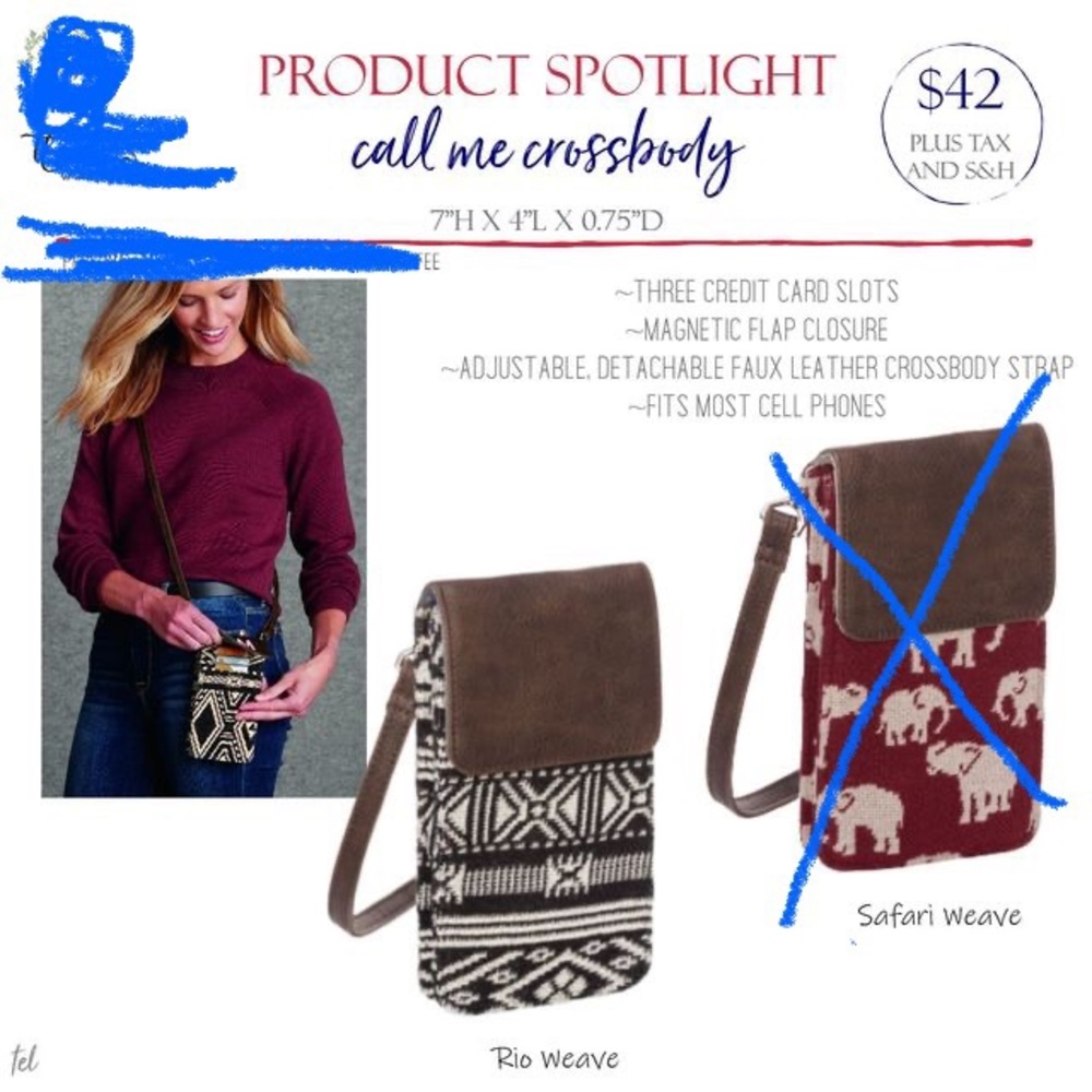 ThirtyOne Call Me Crossbody, Rio Weave pattern - Picture 4 of 4